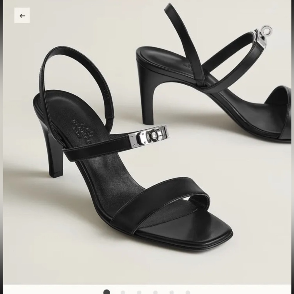 NIB Hermes 35.5 sandal glamour 75 heels Kelly lock new with box